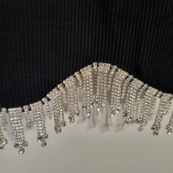 NWOT Zara Rhinestone Women's Top SZ XS/S - Picture 2 of 8